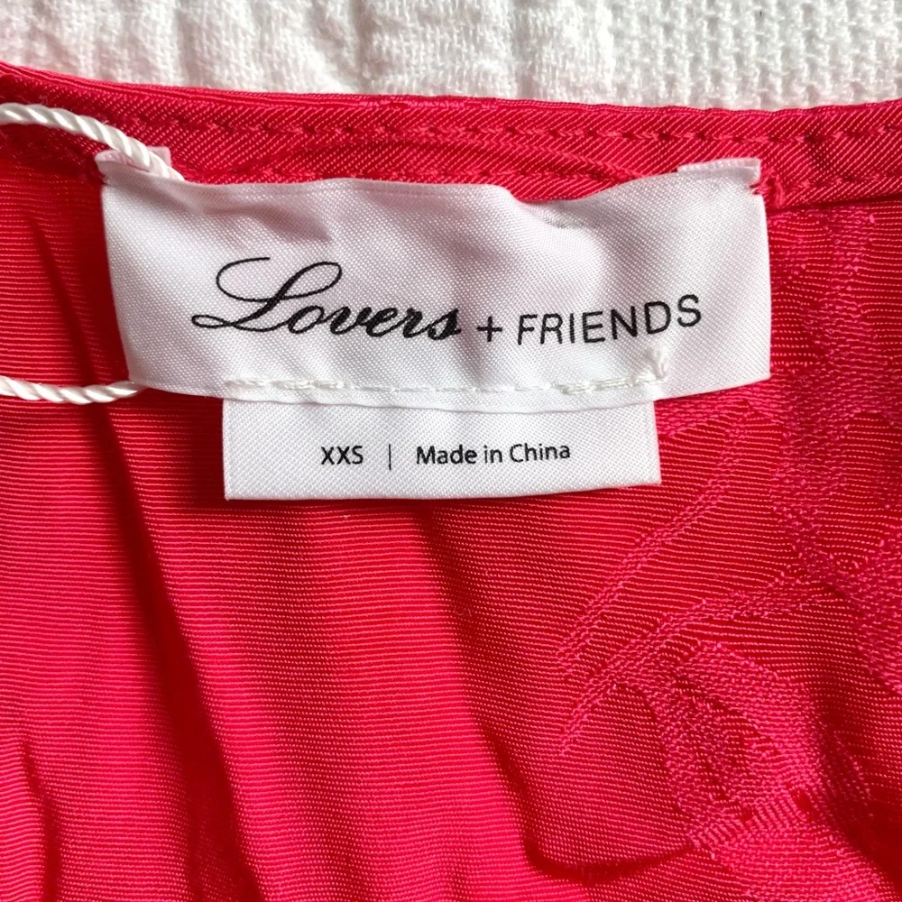 NWT Lovers + Friends Hot Pink Satin Kimono Robe Wrap Dress XXS XS No Belt - Picture 8 of 16